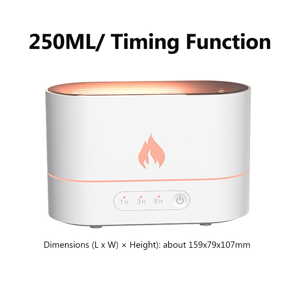 Aromatherapy Flame Humidifier: Transform the ambiance with soothing fragrances and gentle humidity