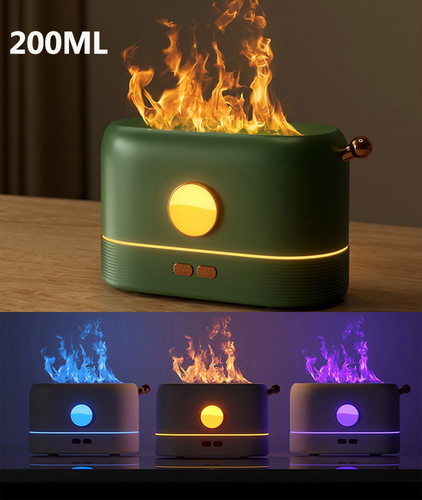 Aromatherapy Flame Humidifier: Transform the ambiance with soothing fragrances and gentle humidity